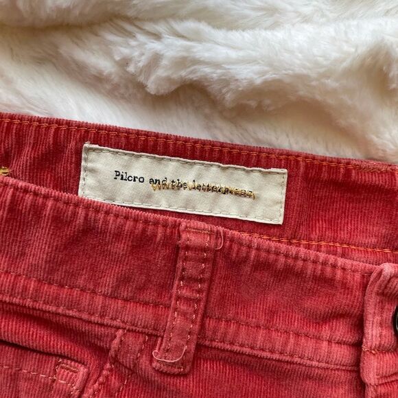 Pilcro Red Serif Corduroy Skinny Jeans - Women’s 26 - Picture 8 of 11